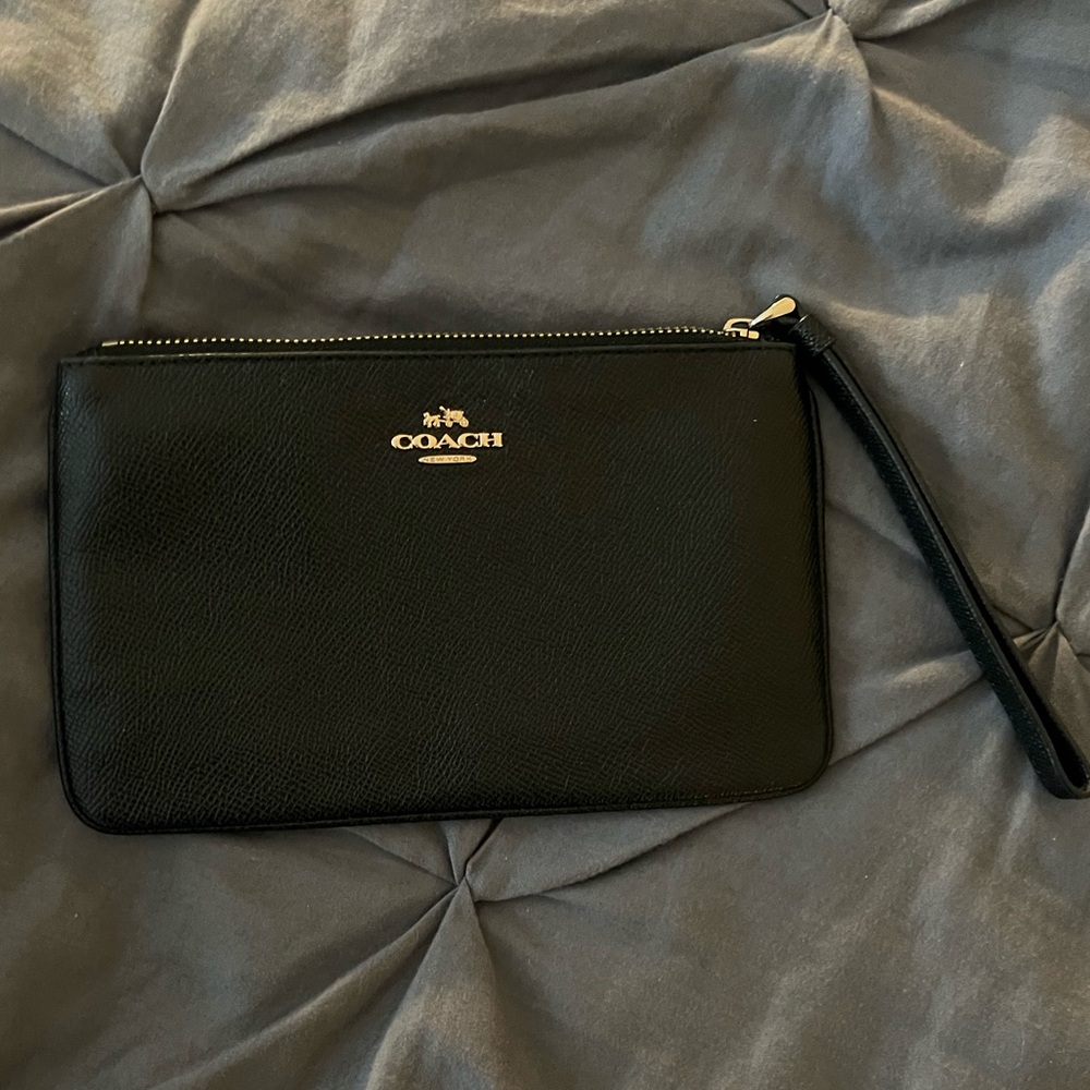 Coach Black Wristlet - Great Condition, used twice!